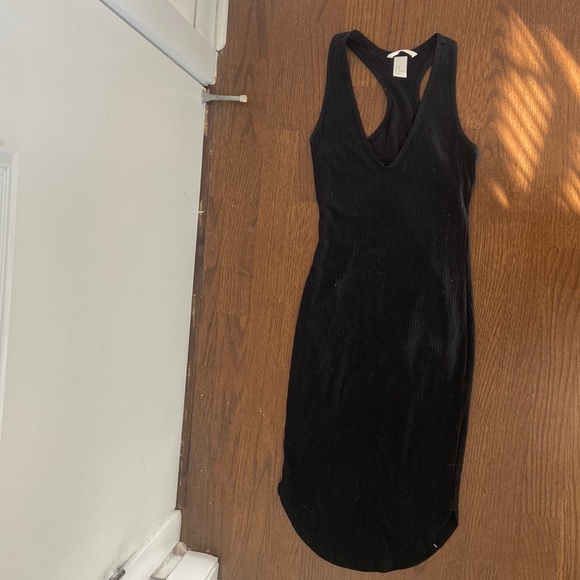 H&M black ribbed midi dress - Picture 4 of 4